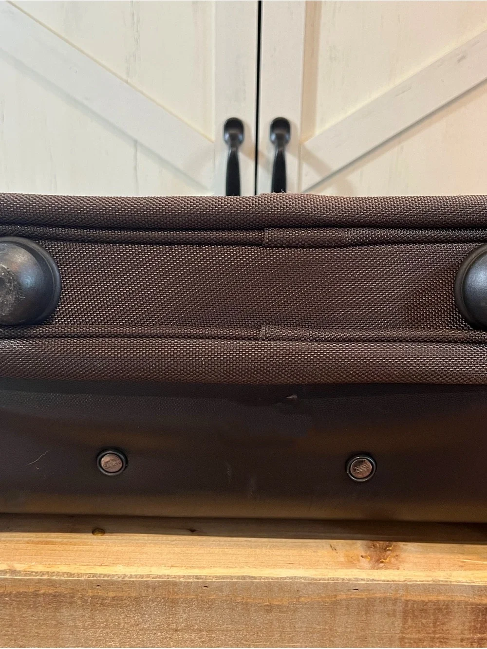 Chaps Rolling Laptop Bag Carry-on Suitcase Espresso & Black